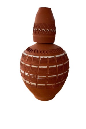 Terleyen Toprak Su Testisi Büyük Bardaklı 2,5 Lt 00büyüktesti00 - ALİ BABA CÖMLEK