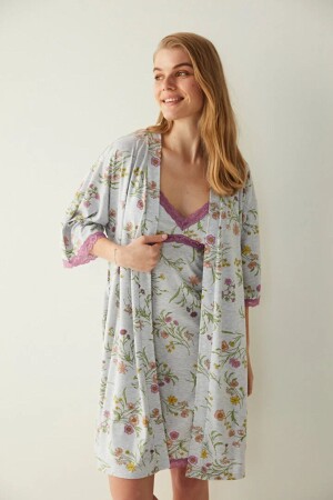 Terra Çiçek Desenli Sabahlık - Penti