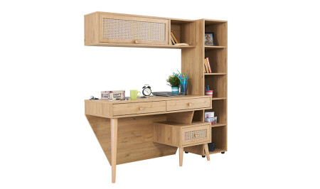 Terra Kitaplıklı Çalışma Masası - Cadde Yıldız