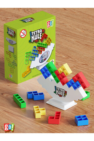 Tetra Kule Denge Oyuncağı Eğitici Kutu Oyuncak Tetris Kule 82397547826357 - 1