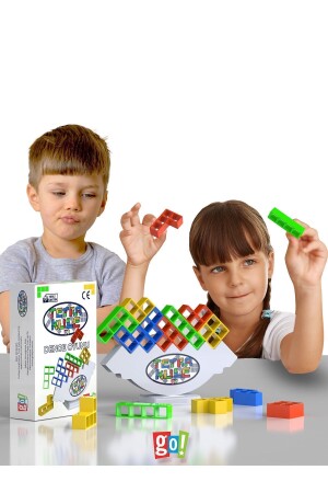 Tetra Kule Denge Oyuncağı Eğitici Kutu Oyuncak Tetris Kule 82397547826357 - 2