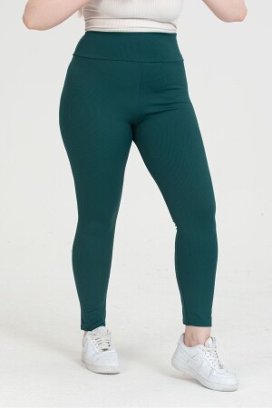 TİGERSS elastische, gerippte Strumpfhose für Damen in Übergröße mit hoher Taille - Tigers