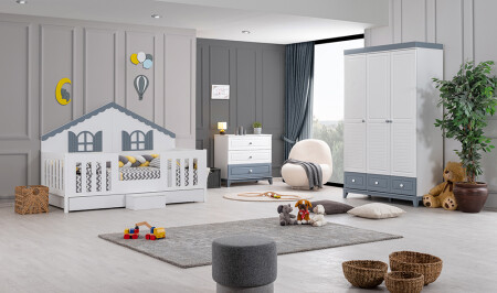 Tilda Gri Montessori Genç Odası - Cadde Yıldız