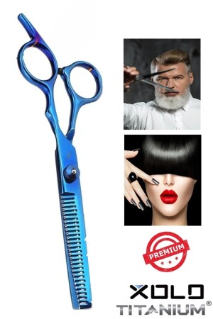 Titan-Metallic-Blaue Haarschneideschere 6 Zoll 17 cm - Xolo
