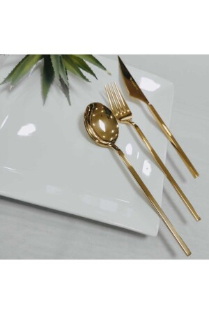 Titanyum 36 Parça Çatal Kaşık Bıçak Seti CMDBTE02 - BRONDOFF