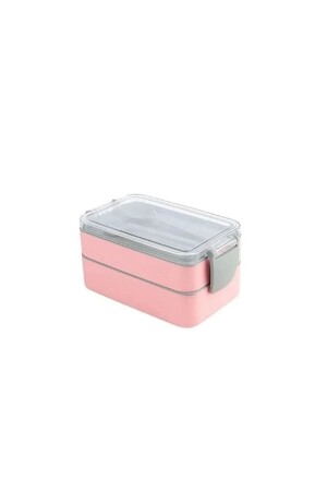 Titiz 2-lagige Lunchbox mit 2 Vorratsbehältern und Gabel, Löffel, Geschenk LEON-1031 - LEON LİFE