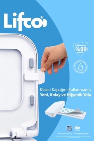 Toilettensitzhalter, antibakterieller Inhalt, 2 Stück, Lifco, 2 Stück - 3
