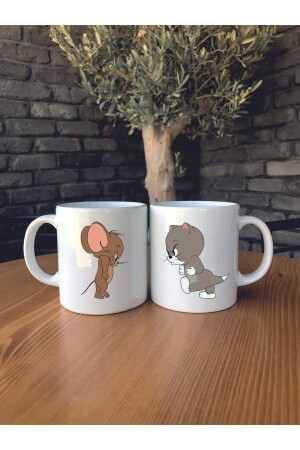 Tom Jerry-Untersetzer aus Keramik mit besonderem Namen für den Valentinstag, den 14. Februar - Ceylin's Hobi Hediyelik