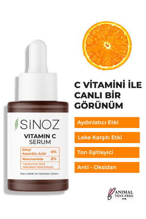 Ton Eşitleyici Aydınlatıcı Vitamin C %4 Niacinamide %2 Yüz Serumu 30 ml Tüm Ciltler Için S7012 - 1