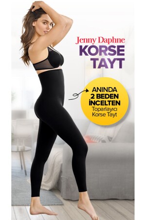 Toparlayıcı Inceltici Ekstra Yüksek Bel Korse Tayt - Jenny Daphne