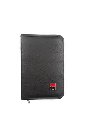 Tragbare Friseur-Friseurschere aus schwarzem Kunstleder mit Reißverschluss, Flügelmaterial-Tasche, 8 Stück, Ct-102 - Kassai