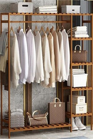 Trend Ahşap Açık Gardırop 150x96x30 BRK DESİGNG46 - BRK Design