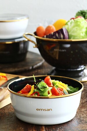 Troy Emaye 3'lü Saklama Kabı Beyaz 600.15.01.0513-1 - Emsan