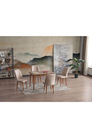 Tufan Sabit 4 Kişilik Mutfak Masası Takımı Yemek Masası Takımı - Adahome
