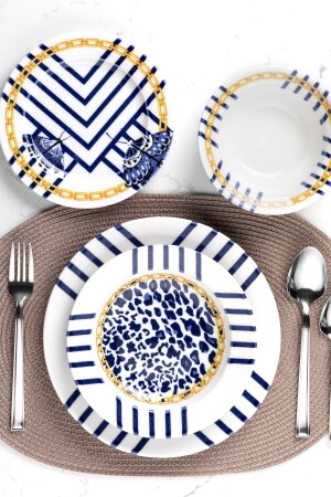 Tulu Lale 24-teiliges Geschirrset Db1022 LL24YSDB1022 - Tulü Porselen