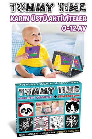 Tummy Tıme Aynalı Ilk Zeka Kartları+güvenli Bebek Aynası - Eğitici Kartlar IQTUMx - 2