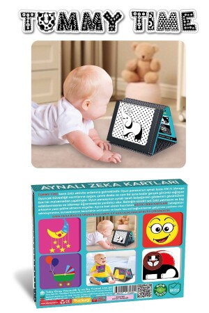 Tummy Tıme Aynalı Ilk Zeka Kartları+güvenli Bebek Aynası - Eğitici Kartlar IQTUMx - 3