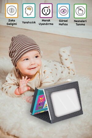 Tummy Tıme Aynalı Ilk Zeka Kartları+güvenli Bebek Aynası - Eğitici Kartlar IQTUMx - 5