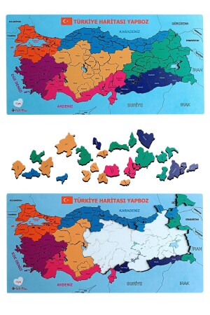 Türkiye Haritası Yapboz Puzzle Eğitici Oyuncak - 1