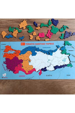 Türkiye Haritası Yapboz Puzzle Eğitici Oyuncak - 4