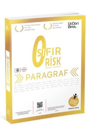 Üç Dört Beş Yks Tyt Paragraf Sıfır Risk Soru Bankası Video Çözümlü Üç Dört Beş Yayınları 9786057097101 - Üç Dört Beş Yayıncılık