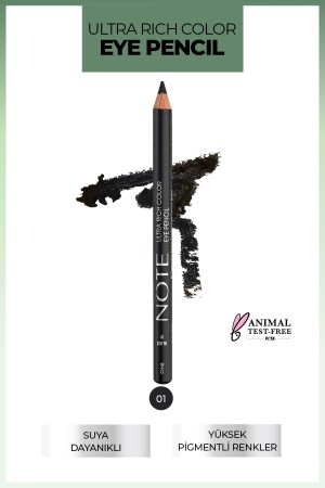 Ultra Rich Color Augenstift 01 Schwarz – Schwarz - Note Cosmetics