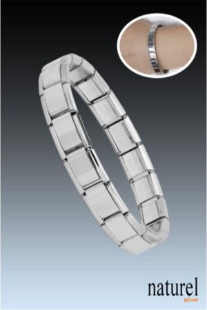 Unisex Italyan Charm Bileklik Paslanmaz Çelik Bileklik - Naturel Tılsım