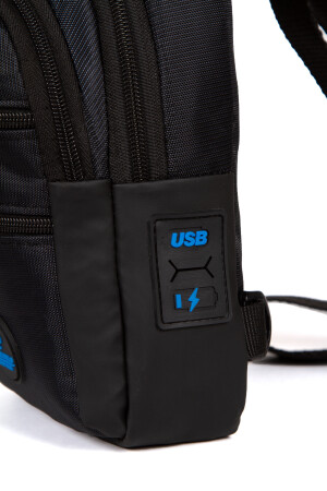 Unisex Su Geçirmez Kulaklık Usb Çıkışlı Çapraz Askılı Çanta Bel Omuz Ve Göğüs Çanta Günlük Bodybag 5fermuar - 6