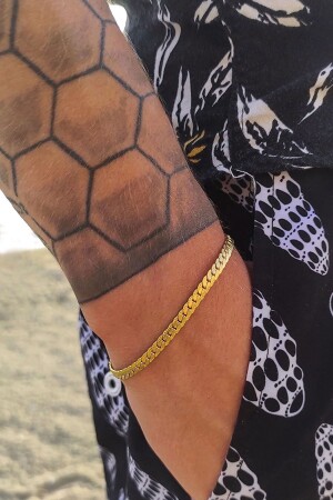 Unisex Urban Kararmaz Gold Çelik Bileklik - The Collection