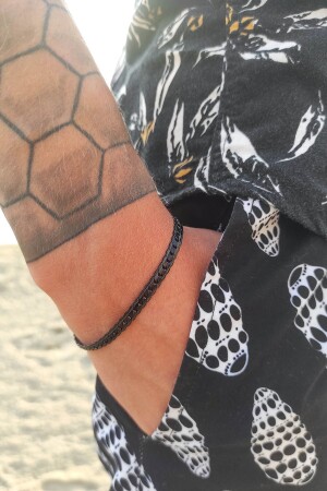 Unisex Urban Siyah Çelik Bileklik - The Collection