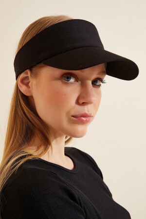 Unisex UV-Schutz Visierkappe Visier Tennishut Schwarz sxxxs4155557ss - şapkadan