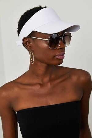 Unisex UV-Schutz Visierkappe Visier Tennishut Weiß sxxxs4155557ss - şapkadan