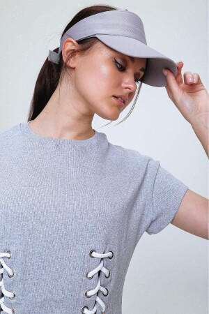 Unisex UV-schützende Visierkappe Visier Tennishut Grau SPK999 - tuplepie