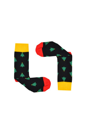 Unisex Yılbaşı Dikişsiz Noel Çorabı,desenli Ve Renkli Soket 4’lü Çorap Seti SCK2222222 - 5