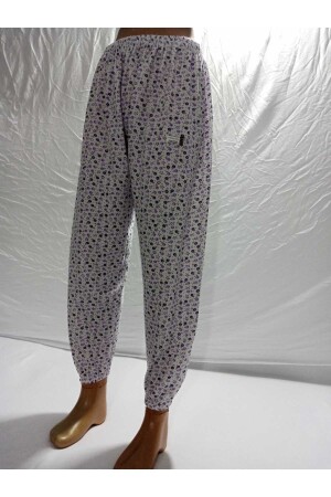 Uzun 3'lü Paket Anne Donu & Pazen & Çiçekli Lastik'li Pijama - Modon