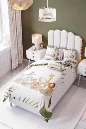 Vahşi Hayvanlar Bebek Ve Çocuk Nevresim Takımı ( ÇARŞAFLI ) - Dt Kids