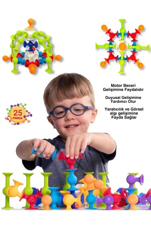 Vakum Molekül & Yaratıcı Disk & Geometrik Çubuk 3'lü Eğitici Oyuncak Seti 975 Parça 72263637832772827 - 4