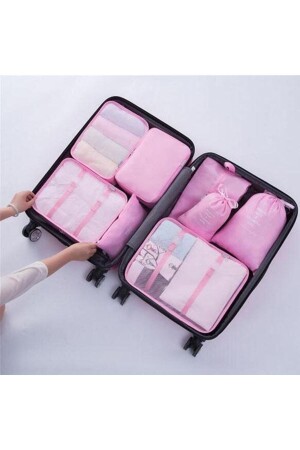 Valiz Bavul Içi Düzenleyici Organizer 6lı Set Pembe - Lisinya