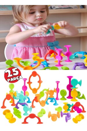 Vantuzlu Vakum Molekül 25 Parça Yapı Taşları Fidget Duyusal Eğitici Oyuncak Bultak - Nesoedu