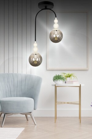 Venus 2-teiliger Hängelampen-Kronleuchter – Pro Star-Modell – Wohnzimmer – Flur – Schlafzimmer – Flur OTAL-VENÜS - VEDA AVİZE