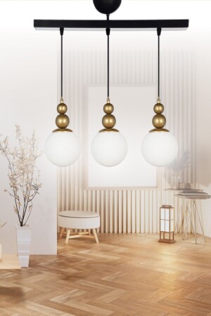 Venus 3-teiliger Queen-Kronleuchter Antik-Weiß - Esstisch Special - Wohnzimmer - Küche - Flur - Schlafzimmer Ven - Pre - VEDA AVİZE