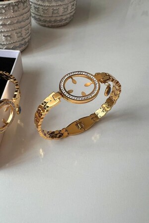 Vergoldetes, viertelgoldenes Armband mit Barley-Kette und detailliertem Stahlmanschettenarmband - Allmisse