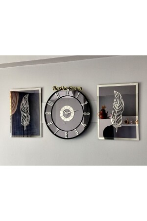 Verspiegeltes Modell 2 Federgemälde und Uhr-Set 40 - Harika Crown