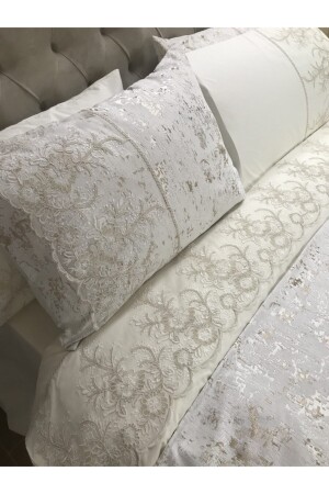 Vessa Gelin Seti %100 Pamuklu Çift Kişilik Nevresim Takımı Yatak Örtüsü Takımı - Çeyiz Bahçesi