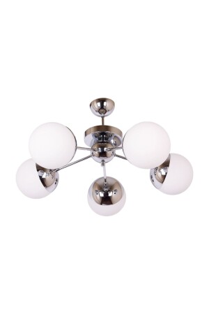 Vi Lighting Retro-Wohnzimmer, Küche, dekorativ, modern, Sport, neues Glas, Chrom, Arya, 5-teilig, AE0024627 - Avize