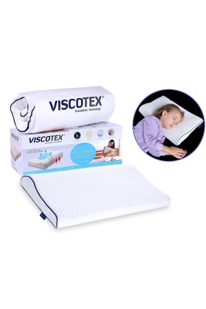 Visco Boyun Destekli Ortopedik Bebek Yastığı 50x30x6/4 Cm, Beyaz VSC756HZ - 1