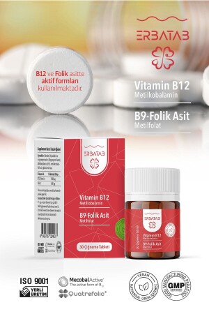 Vitamin B12- Folik Asit B9-Metilkobalamin-Metilfolat vitamin - 7