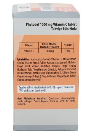 Vitamin C 1000 Mg - 60 Tablet PHYTDFCLLGNTBLT-83 - 2