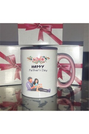 Von Vater und Tochter entworfene Tasse, personalisierte Tasse, Vatertags-Fathtasp - Atölyehane