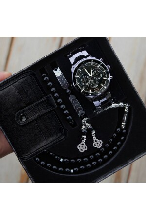 Wasserdichte Herren-Armbanduhr, Kartenhalter, Gebetskette und Armband, Set timeist1303 - wesscollection
